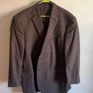 Selling a Jos A Banks brown plaid jacket in good shape.